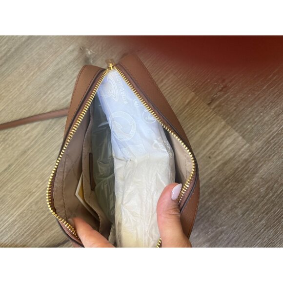 Michael Kors Jet Set Crossbody Bag Purse NWT White Cream Ivory Logo Long Chain - Picture 6 of 10